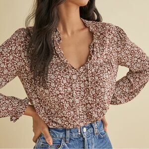 Reformation Floral Blouse